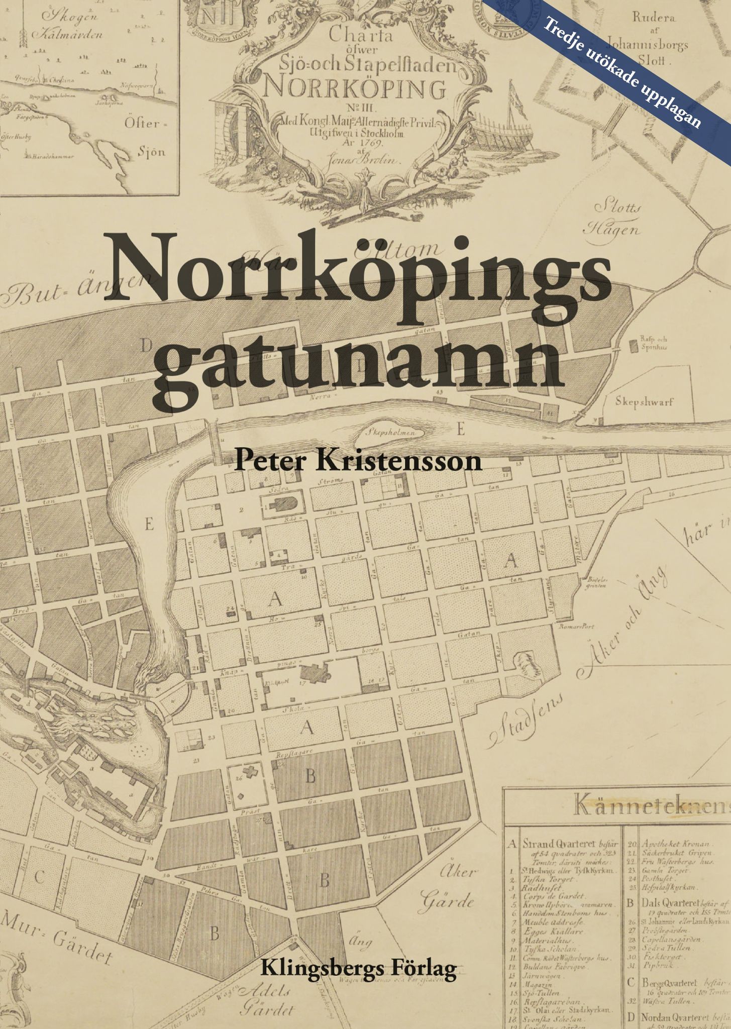 Omslaget till boken "Norrköpings kvartersnamn"